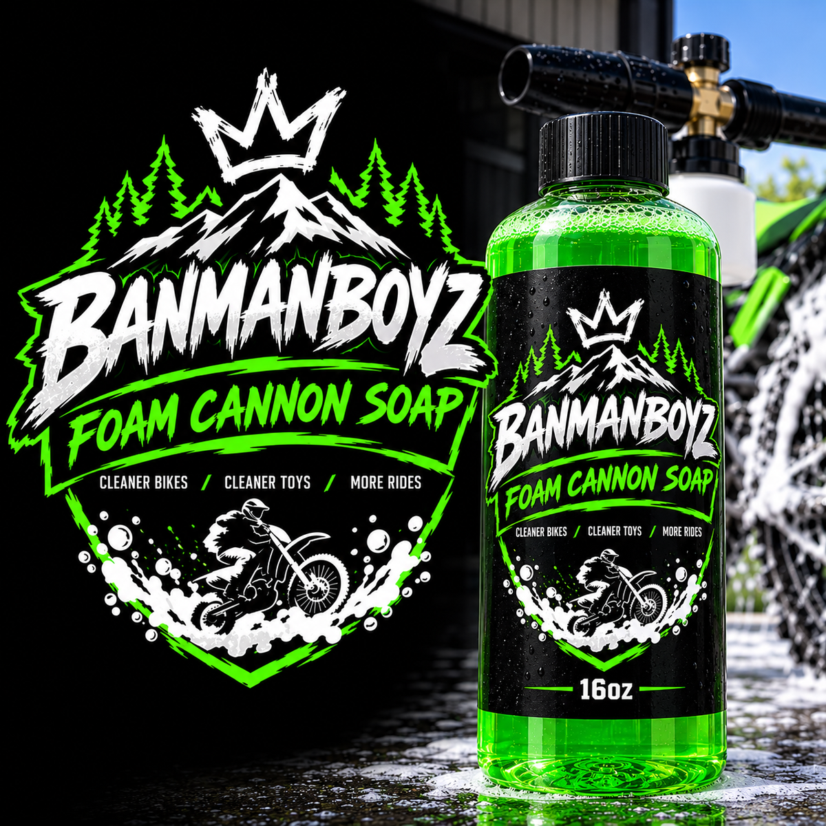 Green Foam Cannon Soap